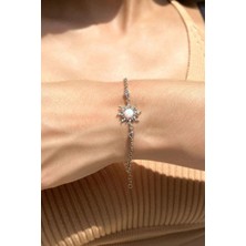 Spossy Silver Jewelry Opal Taşlı Güneş Bileklik