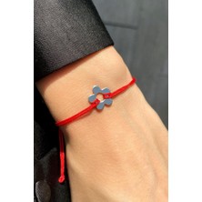 Spossy Silver Jewelry Çiçek Ipli Bileklik