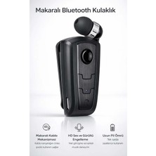 FaroxTech Makaralı Bluetooth Kulaklık | Eller Serbest | Hd Ses | Otomatik Kablo Toplama