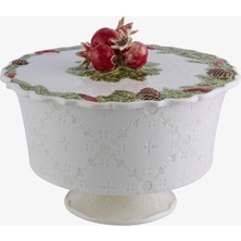Bordallo Pinheiro Garland Beyaz Seramik Servis Kasesi 25 cm