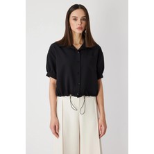 On Fashion Gömlek Kısa Kol Altı Lastikli