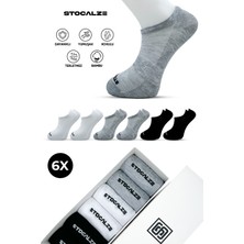 Stocalze 6'lı Erkek Bambu Sneaker Çorap Seti. Dikişsiz Terletmez Yumuşak ve Görünmez  Erkek Bilek Çorap.