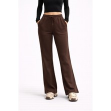 Lollik Kadın Yüksek Bel Bol Palazzo Bol Paça Eşofman Altı - Salaş Günlük Pantolon