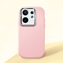 HONTINGA Vivo X200 Fe ile Uyumlu Kılıfı Kamera Korumalı Düşüme Önleyici Basitlik Pembe Yumuşak Silikon Telefon Kılıfı K4-0000