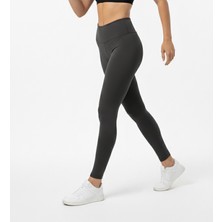 Lollik Kadın Yüksek Bel Toparlayıcı Basic Tayt - Esnek Mat Kumaş Günlük Spor Tayt