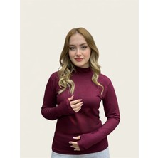 Levamor Kadın Boğazlı Balıkçı Yaka Parmak Geçmeli Detaylı Likralı Pamuklu Body