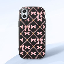 HONTINGA Samsung Galaxy A07 ile Uyumlu Kılıfı Kamera Korumalı Düşüme Önleyici Basitlik Siyah Yumuşak Silikon Telefon Kılıfı Küçük Fiyonk Desenli K4-0252