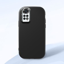 HONTINGA Redmi Note 11 ile Uyumlu Kılıfı Kamera Korumalı Düşüme Önleyici Basitlik Siyah Yumuşak Silikon Telefon Kılıfı K4-0000