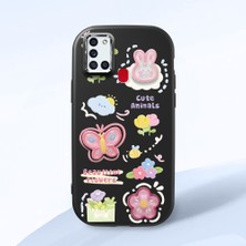 HONTINGA Samsung Galaxy A21S ile Uyumlu Kılıfı Kamera Korumalı Düşüme Önleyici Basitlik Siyah Yumuşak Silikon Telefon Kılıfı Hayvan Desenli K4-0249