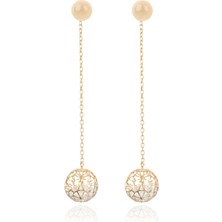 Roberto Bravo Bigo 14 Ayar Altın Sallantılı Küpe