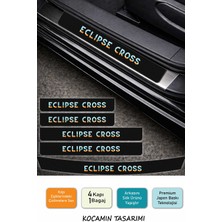 Kocamın Tasarımı Yeni Nesil Mitsubishi Eclipse Cross Kapı Eşiği Koruyucu – Karbon Folyo 5 Parça Renkli Baskı