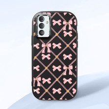 HONTINGA Samsung Galaxy M23 ile Uyumlu Kılıfı Kamera Korumalı Düşüme Önleyici Basitlik Siyah Yumuşak Silikon Telefon Kılıfı Küçük Fiyonk Desenli K4-0252