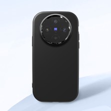 HONTINGA Vivo X300 ile Uyumlu Kılıfı Kamera Korumalı Düşüme Önleyici Basitlik Siyah Yumuşak Silikon Telefon Kılıfı K4-0000