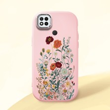 HONTINGA Redmi 10A ile Uyumlu Kılıfı Kamera Korumalı Düşüme Önleyici Basitlik Pembe Yumuşak Silikon Telefon Kılıfı Çiçek Desenli K4-0242