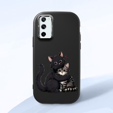 HONTINGA Samsung Galaxy S20 Fe ile Uyumlu Kılıfı Kamera Korumalı Düşüme Önleyici Basitlik Siyah Yumuşak Silikon Telefon Kılıfı Kedi Desenli K4-0235