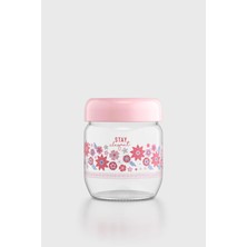 Renga Flora Desenli 425 ml Cam Kavanoz 132078 Pudra