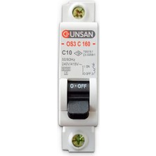 Günsan Elektrik Otomatik Sigorta 10 Amper 240/415 Volt 50/60 Hz