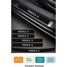 Kocamın Tasarımı Yeni Nesil Opel Mokka x Kapı Eşiği Koruyucu – Karbon Folyo 5 Parça Renkli Baskı