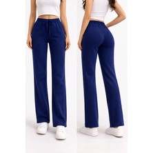 Lollik Kadın Yüksek Bel Bol Palazzo Bol Paça Eşofman Altı - Salaş Günlük Pantolon