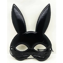 Nikaa Shop Siyah Renk Kumaş Malzemeden Imal Eva Tavşan Maskesi 19X15 cm