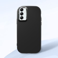 HONTINGA Samsung Galaxy A14 ile Uyumlu Kılıfı Kamera Korumalı Düşüme Önleyici Basitlik Siyah Yumuşak Silikon Telefon Kılıfı K4-0000