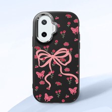 HONTINGA Xiaomi Poco F7 ile Uyumlu Kılıfı Kamera Korumalı Düşüme Önleyici Basitlik Siyah Yumuşak Silikon Telefon Kılıfı Fiyonk Desenli K4-0253