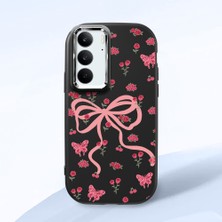 HONTINGA Realme C75 ile Uyumlu Kılıfı Kamera Korumalı Düşüme Önleyici Basitlik Siyah Yumuşak Silikon Telefon Kılıfı Fiyonk Desenli K4-0253