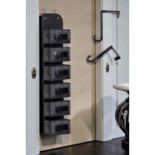 ALAS 6 Katlı Çok Amaçlı Siyah Raf Düzenleyici Hurç