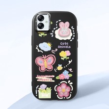 HONTINGA Samsung Galaxy A03 ile Uyumlu Kılıfı Kamera Korumalı Düşüme Önleyici Basitlik Siyah Yumuşak Silikon Telefon Kılıfı Hayvan Desenli K4-0249