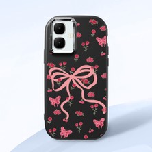 HONTINGA Infinix Smart 10 ile Uyumlu Kılıfı Kamera Korumalı Düşüme Önleyici Basitlik Siyah Yumuşak Silikon Telefon Kılıfı Fiyonk Desenli K4-0253