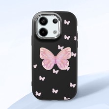 HONTINGA Poco X6 5g ile Uyumlu Kılıfı Kamera Korumalı Düşüme Önleyici Basitlik Siyah Yumuşak Silikon Telefon Kılıfı Kelebek Desenli K4-0260