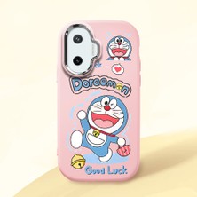 HONTINGA Xiaomi Poco F7 ile Uyumlu Kılıfı Kamera Korumalı Düşüme Önleyici Basitlik Pembe Yumuşak Silikon Telefon Kılıfı Doraemon Desenli K4-0251