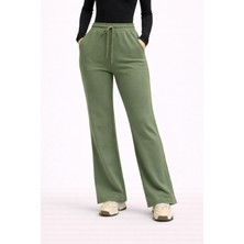 Lollik Kadın Yüksek Bel Bol Palazzo Bol Paça Eşofman Altı - Salaş Günlük Pantolon