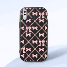HONTINGA Samsung Galaxy A20 ile Uyumlu Kılıfı Kamera Korumalı Düşüme Önleyici Basitlik Siyah Yumuşak Silikon Telefon Kılıfı Küçük Fiyonk Desenli K4-0252