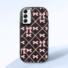 HONTINGA Samsung Galaxy A14 ile Uyumlu Kılıfı Kamera Korumalı Düşüme Önleyici Basitlik Siyah Yumuşak Silikon Telefon Kılıfı Küçük Fiyonk Desenli K4-0252