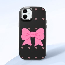 HONTINGA Samsung Galaxy A06 ile Uyumlu Kılıfı Kamera Korumalı Düşüme Önleyici Basitlik Siyah Yumuşak Silikon Telefon Kılıfı Fiyonk Desenli K4-0259