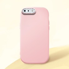 HONTINGA iPhone 7 Plus ile Uyumlu Kılıfı Kamera Korumalı Düşüme Önleyici Basitlik Pembe Yumuşak Silikon Telefon Kılıfı K4-0000