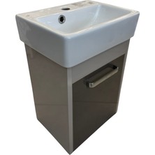 Akademik Mimarlık Turkuaz Turkuaz Banyo ve Tuvalet Mini Lavabo 28*37.5 cm (Banyo Dolabı Dahil)