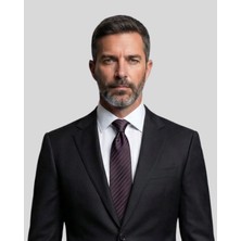 1001 Kravat Mor Renkli Klasik Kravat - 8 cm genişliğinde