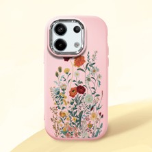 HONTINGA Poco X6 5g ile Uyumlu Kılıfı Kamera Korumalı Düşüme Önleyici Basitlik Pembe Yumuşak Silikon Telefon Kılıfı Çiçek Desenli K4-0242