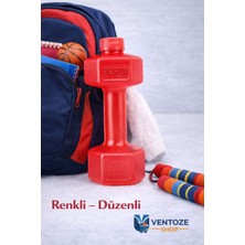 Ventoze Dambıl Tasarımlı Sporcu Matarası | Okul ve Spor Için Sızdırmaz Su Şişesi 500 ml