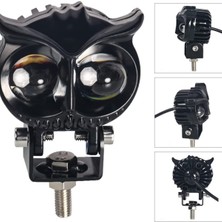 Btl Otomotiv Baykuş Sis Farı Çift Renk Sarı-Beyaz Araç Motosiklet Off Road LED Lamba