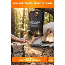 Letsii 20 Litre Kapasiteli Solar Isıtıcılı Kamp Duş Torbası