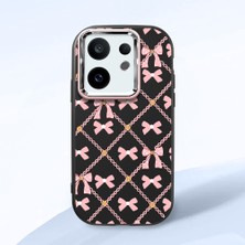 HONTINGA Vivo X200 Fe ile Uyumlu Kılıfı Kamera Korumalı Düşüme Önleyici Basitlik Siyah Yumuşak Silikon Telefon Kılıfı Küçük Fiyonk Desenli K4-0252