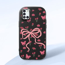 HONTINGA Samsung Galaxy A31 ile Uyumlu Kılıfı Kamera Korumalı Düşüme Önleyici Basitlik Siyah Yumuşak Silikon Telefon Kılıfı Fiyonk Desenli K4-0253