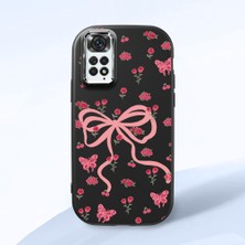 HONTINGA Redmi Note 11 ile Uyumlu Kılıfı Kamera Korumalı Düşüme Önleyici Basitlik Siyah Yumuşak Silikon Telefon Kılıfı Fiyonk Desenli K4-0253