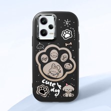 HONTINGA Redmi Note 12 Pro 5g ile Uyumlu Kılıfı Kamera Korumalı Düşüme Önleyici Basitlik Siyah Yumuşak Silikon Telefon Kılıfı Köpek Desenli K4-0233