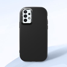 HONTINGA Samsung Galaxy A32 ile Uyumlu Kılıfı Kamera Korumalı Düşüme Önleyici Basitlik Siyah Yumuşak Silikon Telefon Kılıfı K4-0000