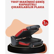 Akinco Kompakt Izgara ve Tost Makinesi – Çıkarılabilir Plaka, Döküm Gövde