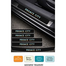 Kocamın Tasarımı Toyota Proace City Kapı Eşiği Karbon Koruma Seti – Proace City Uyumlu 5 Parça Renkli Baskılı Araç Koruyucu